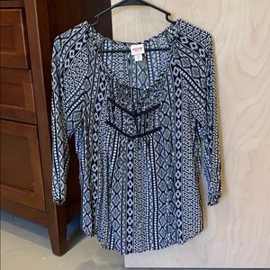 Aztec-y pattern blouse